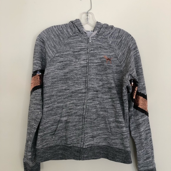 Victoria’s Secret Pink Vintage Sequin Hoodie - Picture 2 of 5